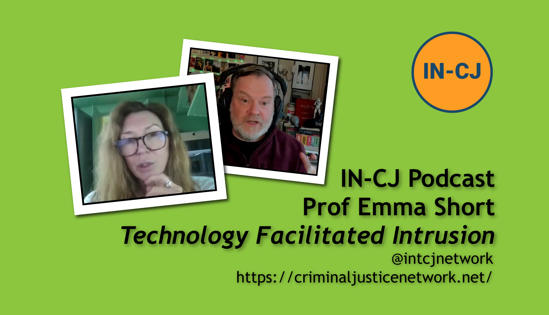 IN-CJ Podcast – Prof Emma Short Technology Facilitated Intrusion